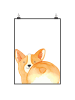Mr. & Mrs. Panda Poster Corgi Po Motiv ohne Spruch in Weiß