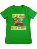 Garfield Shirt "It's Not Logical It's Just Our Policy Girly Tee" in Grün