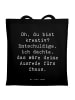Mr. & Mrs. Panda Baumwollbeutel Spruch Kreatives Chaos mit Spruch in Schwarz