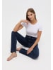 ANGELS  Straight-Leg Jeans Jeans Cici mit Sweat Denim in Jerseyoptik in dunkelblau