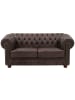 58 aufm Kessel SOFA 2-Sitzer Kath Echtleder (Antikoptik) braun