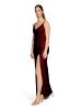 Vera Mont Abendkleid mit Seitenschlitzen in Dark Red/Grey