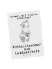 Mr. & Mrs. Panda Grußkarte Fußballtrainer Leidenschaft mit Spruch in Weiß