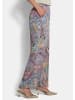GOLDNER Palazzohose Luftige Sommerhose mit Patch-Muster in salbei / rosé / gemustert