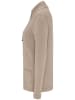 GOLDNER Kurzgröße:  Herbstcardigan mit Reißverschluss in taupe