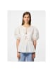 Pieces Halbarmbluse in Bright White