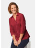 GOLDNER Stretchbequeme Bluse mit Baumwolle in dunkelrot