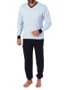 NORMANN langarm Schlafanzug Pyjama Bündchen - 71824 in marine