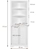 COSTWAY Badezimmerschrank Ecke in Weiß