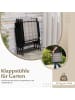 COSTWAY 2er Set Gartenstühle Polyrattan in Grau