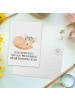 Mr. & Mrs. Panda Postkarte Wüstenfuchs Blumen mit Spruch in Weiß