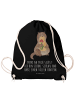 Mr. & Mrs. Panda Gymsack Otter Blumenstrauß mit Spruch in Schwarz