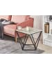 Beliani Beistelltisch MALIBU in Beige/Schwarz - (W) 50 x (H) 50 x (L) 50 cm