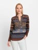Heine Langarmshirt in marine-camel-bedruckt