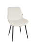 Beliani 2er-Set Esszimmerstuhl DUBROVNIK in Beige/Schwarz