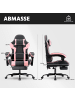 ABRIHOME Gaming Stuhl in Rosa Grau 200 kg mit Lendenstütze Verstellbar