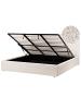 Beliani Doppelbett BRENON in Weiß/Schwarz - (W) 199 x (H) 112 x (L) 219 cm