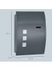 HOMCOM Briefkasten-32L x 10B x 45H cm-Dunkelgrau