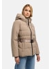 Navahoo Steppjacke Wattewunder XIV in Taupe Grey