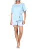 NORMANN Shorty Pyjama Schlafanzug kurzarm Katzen - 65237 in hellblau