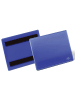 Durable Kennzeichnungstasche magnetisch A6 quer blau Packung mit 50 Stück