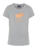 Polo Sylt T-Shirt mit glitzerndem Labelprint in Grau