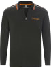 Jan Vanderstorm Langarm-Poloshirt ERIKELL in oliv melange