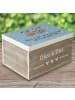 Mr. & Mrs. Panda Erinnerungsbox Koala Familie mit Spruch in Blau Pastell