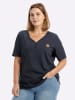 sheego Kurzarm-Shirt in tiefblau