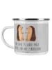 Mr. & Mrs. Panda Camping Emaille Tasse 15. Hochzeitstag Gläserne... in Heather Grey