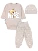 TupTam Baby Bekleidungsset Langarmbody Hose Mütze3 teilig in weiß Modell 3