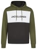 Jack & Jones Pullover JWHLOGO BLOCKIN in Oliv