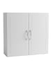 relaxdays Hängeschrank in Weiß/ Silber - (B)60 x (H)60 x (T)18 cm