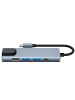 TechProtect 5in1 Multifunktionsadapter V3 USB-C – USB-A / USB-C / HDMI / in Grau