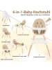 COSTWAY 6 in 1 Hochstuhl Baby in Khaki