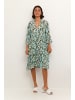 Kaffe Kleid KAhera A-shape in Blue/Green Abstract Flower