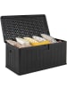 COSTWAY Gartenbox 378L HDPE in Schwarz