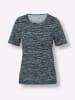 Sieh an! Rundhalsshirt in hellblau-marine-bedruckt
