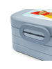 Mr. & Mrs. Panda Bento Box Nachtfalter Schneemann Design mit Spruch in Blau Pastell