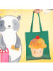 Mr. & Mrs. Panda Bedruckte Tasche Cupcake ohne Spruch in Mint