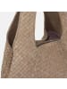 Les Visionnaires PAZ Weave Schultertasche Leder 44 cm mushroom