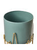 Beliani Outdoor Blumentopf KALANDRA in Grün/Gold - (W) 29 x (H) 50 x (L) 29 cm