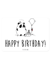Mr. & Mrs. Panda Schild Panda Geburtstag mit Spruch in Weiß