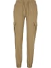 Urban Classics Urban Classics Damen Ladies High Waist Cargo Jogging Pants in unionbeige