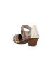 rieker Sandalen mit Absatz aus Leder Beige