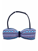 S. Oliver Bandeau-Bikini in blau-bedruckt