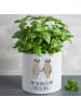Mr. & Mrs. Panda Pflanzkübel Faultier Pärchen mit Spruch in Weiß