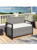 COSTWAY Gartenbank mit Stauraum in Grau
