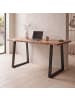 FineBuy Schreibtisch in Braun / Akazie / 120x60x76