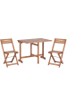 Beliani 3-tlg Bistro Set LENOLA in Braun